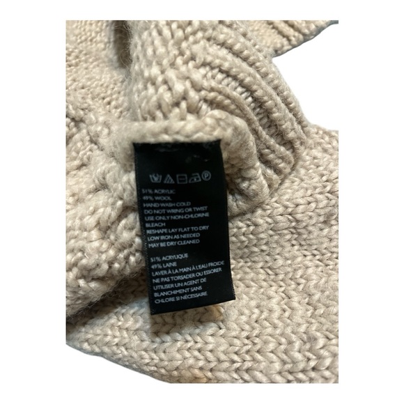 BDG Wool Blend Open Front Chunky Cable Sweater - Picture 3 of 7